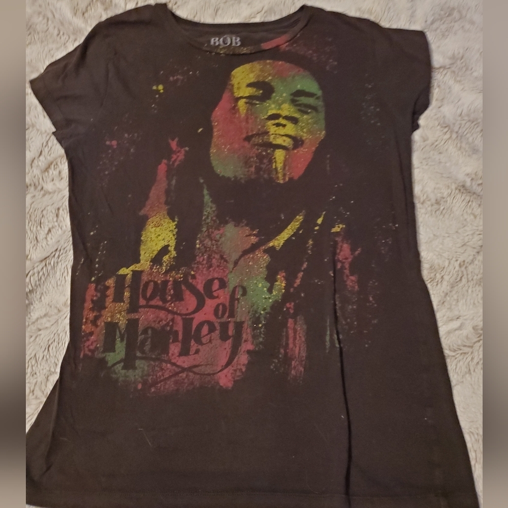 Vintage 2000's* BOB MARLEY*"House Of Marley" Woman's T-Shirt Y2k Size XL